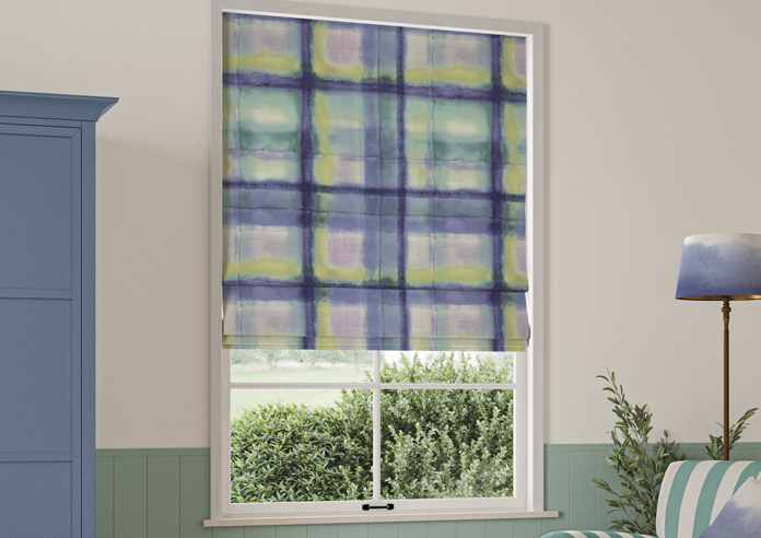 Bluebellgray Tartan, Heather - Twist&Fit Roman Blind - Image 5